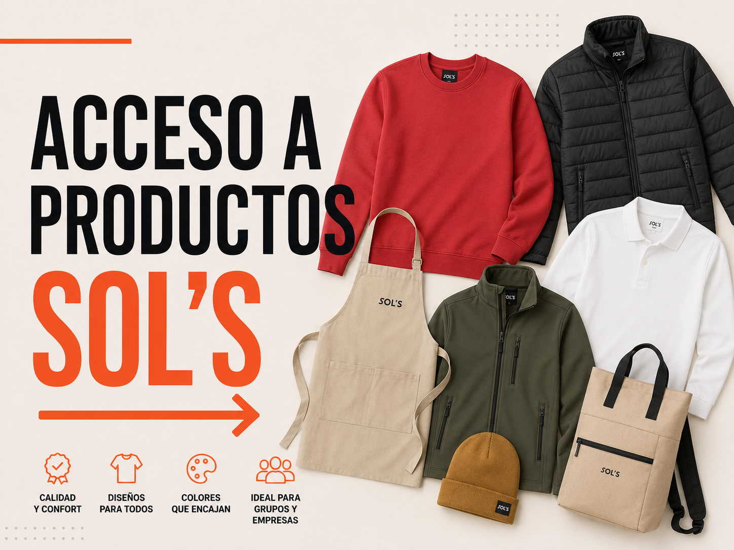 Catálogo de productos SOL’S personalizables
